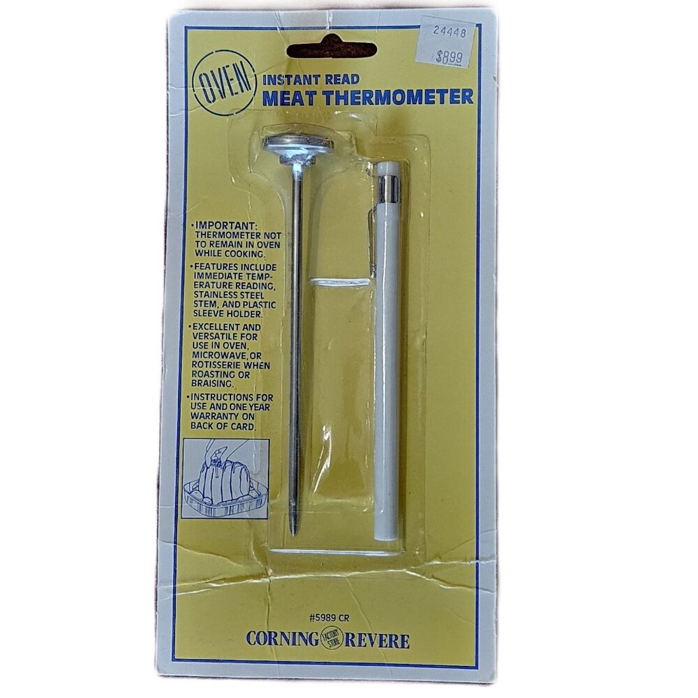 Vintage Instant Read Meat Thermometer Corning Revere Factory Store NWT